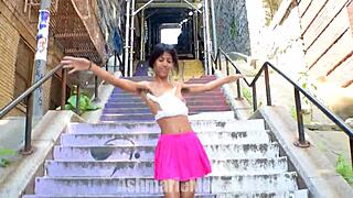 Ever Seen A Hairy Cosplay Babe Flash Her Nipples? Public Upskirt And Striptease Will Shock You!