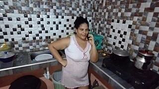 Calling my neighbor for help turns into rough doggystyle and a messy finish