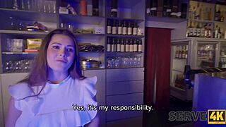 serve4k brings a hot brunette with shaved pussy to watch