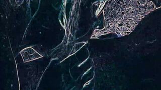 in the club, she dances and rims asshole before blowjob.