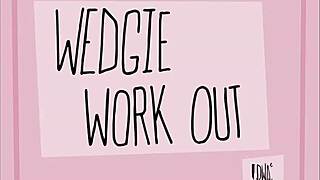 Animated girl gets tight wedgies in hentai compilation