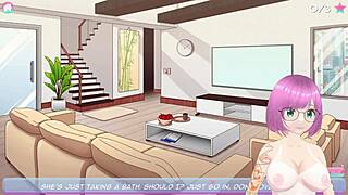 Zoey gets freaky with horny roommates in anime game