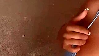 Real couple engages in bold outdoor mountain fucking with dirty talk