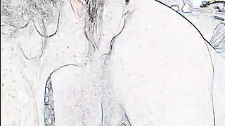 in the club, she dances and rims asshole before blowjob.