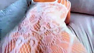 Beautiful Latina Shaking Big Ass in Prone Bone Hard. Goddess on All Fours in Interracial Action.