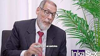 young latinos get anal therapy from old director 😈