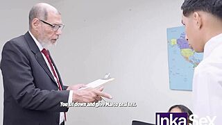 young latinos get anal therapy from old director 😈