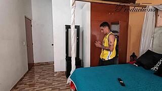 He Sucks Roommate After Spying Naked Colombian Photo