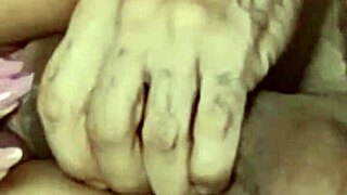 Feeling Intense Pleasure Cumming On Her Knees With Pierced Nipples