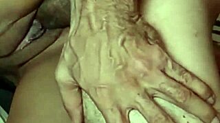 Feeling Intense Pleasure Cumming On Her Knees With Pierced Nipples