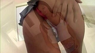 hey, check out this naughty latina doggystyle fucking with her shaved pussy and big tits.