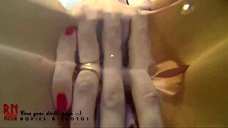 College Girl Bathes in Baby Bath and Masturbates Shaved Pussy Hard