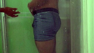 Latina wife cheats on cuckold in motel bathroom! Black boy pounds her hard, no mercy!