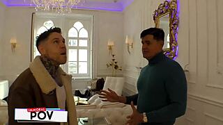 dean joins group for cowgirl riding and missionary fucking with blowjob on big cock