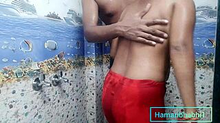 Indian Bhabhi Gets Fucked Hard in Bathroom Sex