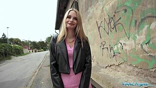 Yo, public agent scores a real model for big cock action on her knees!