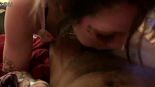 Tatted Emo Beauty Gags On Monster Cock In Rough Domination