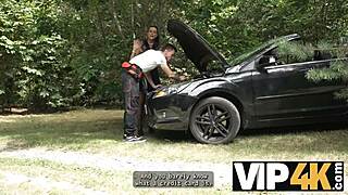 Wow, Hot Mature Brunette Turns on Men with Monster Cock!