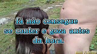 dani fitness, let’s hike with a fan, ended with sucking and banging in nature