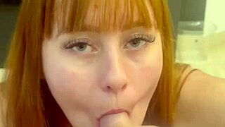 yo, this ruiva gets a birthday cock surprise