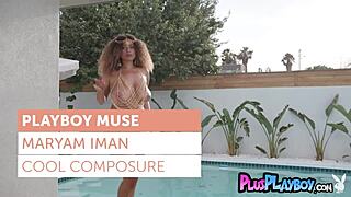 beautiful ebony big ass milf maryam iman poses hot body for playboy
