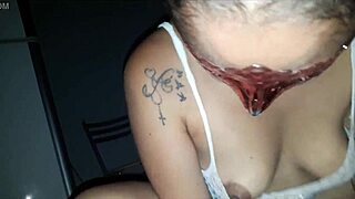 The neighborhood teen amateur has great sex begging for creampie in tight pussy then playing with cum