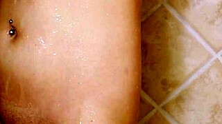 Gorgeous Blonde Takes Shower After Casting