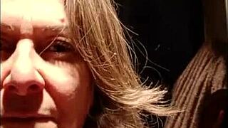 Slave F endures public humiliation and exhibition in the city, bent over with a buttplug.