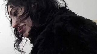 yo, check this crazy goth girl brisen get rough at casting with deepthroat!