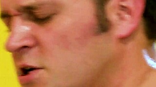 Blonde models with small waists get cum on tits in board room group fuck.