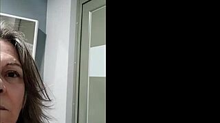 Slave F endures public humiliation and exhibition in the city, bent over with a buttplug.