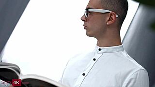 nerd tries anal with slim blonde in doggystyle blowjob and riding cumshot 😈