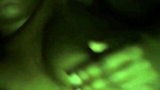 Licking my nipples feels so good at night with passion
