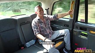 Hey, in this fake taxi, the babe begs, 'Fuck me hard'