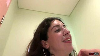 So, I asked a friend to cum on my face at a cafe. Eating with sperm in public was wild!