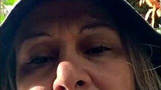 Slave F endures public humiliation and exhibition in the city, bent over with a buttplug.