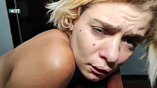 Big black guy: 'keep playing while I fuck your ass'