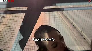 paolla the hotwife flashed her big tits and took a bbc outdoors