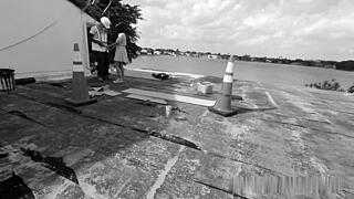 Slut wife fucks roofer to fix her leaking roof