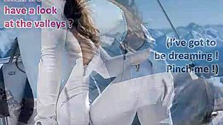 Week-End at Ski Resort: Part 1 - AI Leather Dream with Busty Solo in Snow