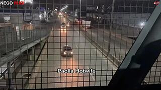 paolla the hotwife flashed her big tits and took a bbc outdoors