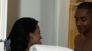 brunette lady finds reason for neighbor to fuck her hard