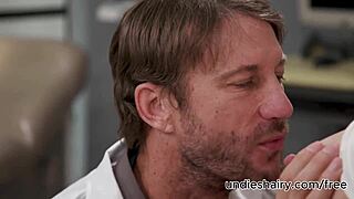 Busty Blonde Slut Bangs Doctor Despite Husband.
