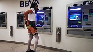 tranny flashes her dick on cablebus, oops didn't mean to!