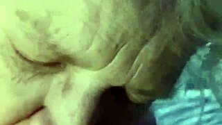 The hot milf is just casually sucking on a big monster cock like it's no big deal.