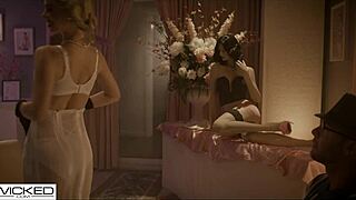 Smokin blonde gets tight pussy pounded in the 50s