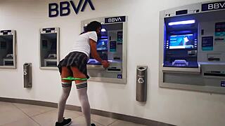 tranny flashes her dick on cablebus, oops didn't mean to!