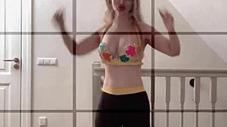 Belly Dancer Goddess with Glasses Seduces in Huge Fetish Dance Performance