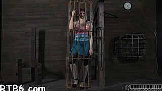 Four beauties fuck in a petite 18+ cage with rough sex