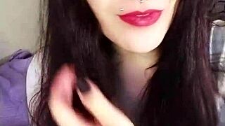 Backstage of a hot brunette